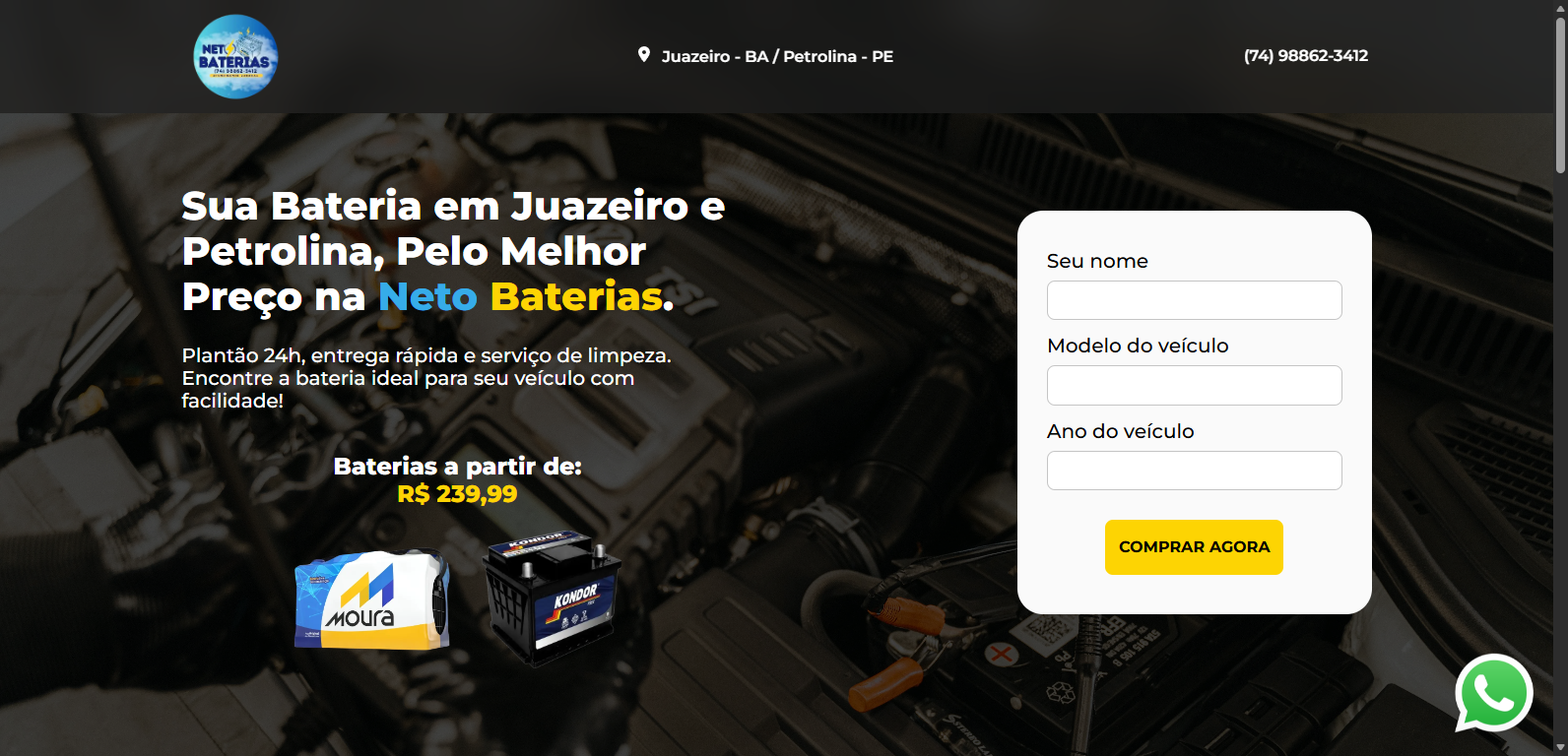 Preview do projeto Neto Baterias